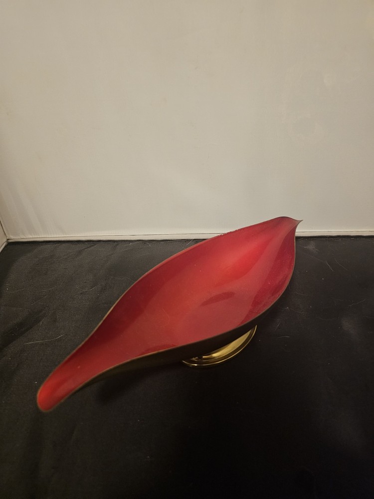 Vintage Reed And Barton Red Enamel Bowl