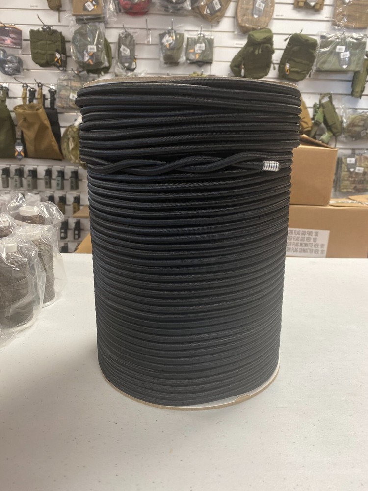 2402 1/4" Nylon Covered Shock Cord - 500' - Black