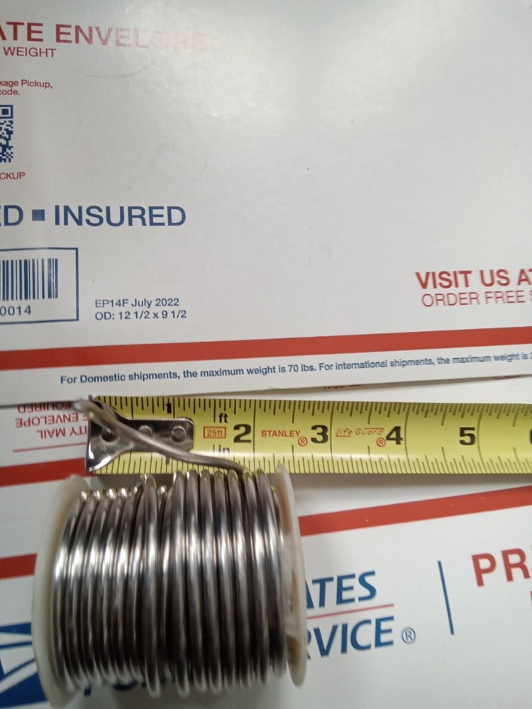 Willard Lead 1/8" Diameter 50/50 Tin/Lead Wire Solder New , E2