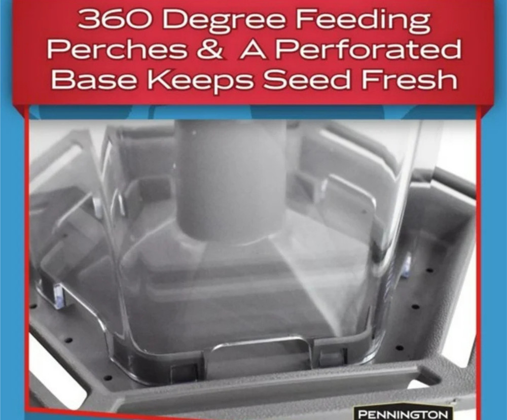 Pennington Earth Smart, Gray Plastic, Hopper Wild Bird Feeder, 2.5 lb. Capacity