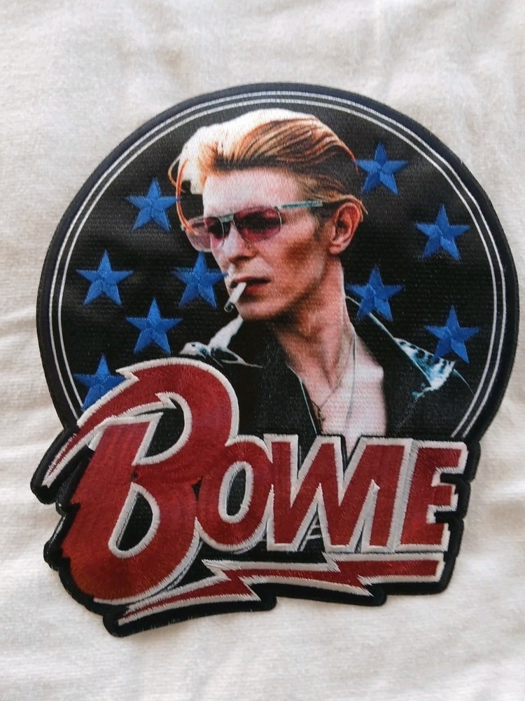 David Bowie Embroidered Back Patch Licensed, 7" x 8.5" New