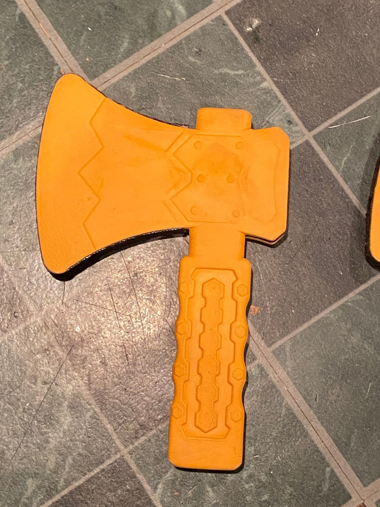 2 Foam Throwing Axe Replacements For Axe Throwing Game *Pre-Owned* o2
