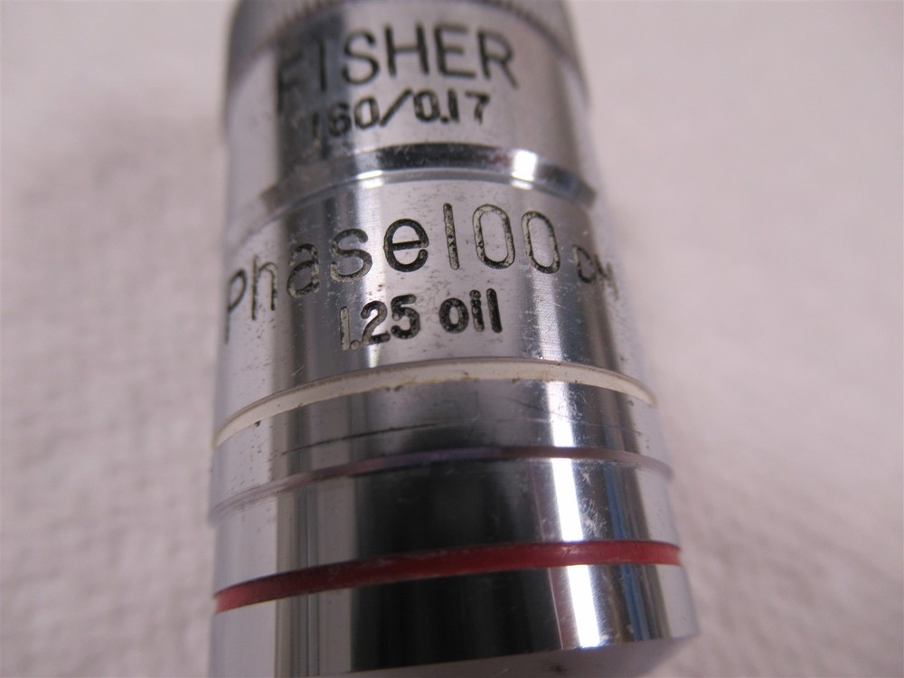 Fisher Phase Contrast 100x Oil Microscope Objective Lens 160mm