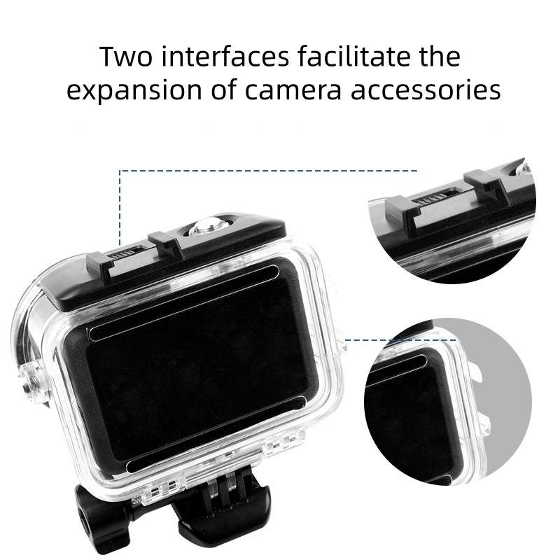 60M depth waterproof case is suitable for DJI Action 6 camera High Quality