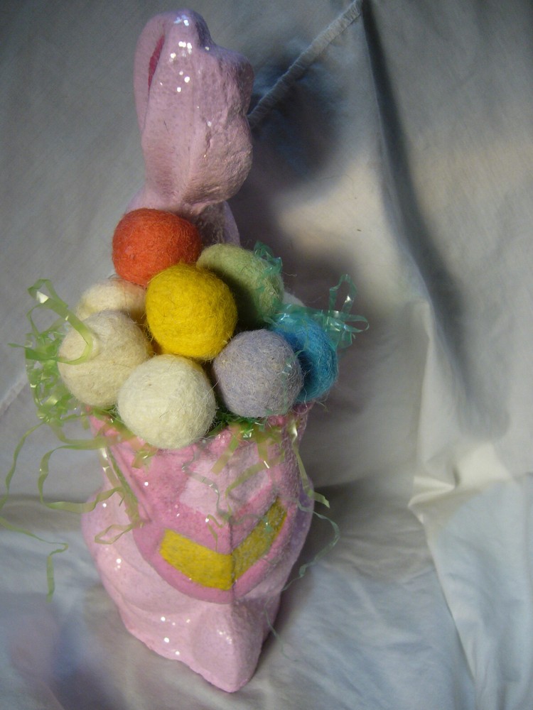 Wonderful Handmade Christopher James Paper Mache Bunny for Easter
