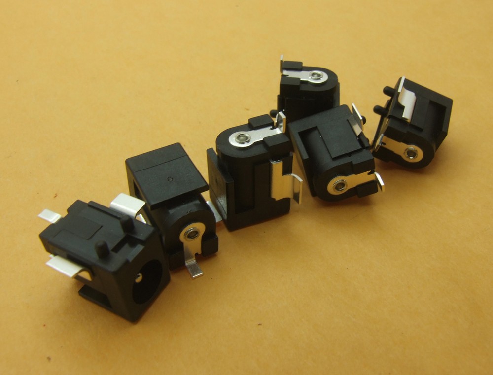 20PCS Copper SMD 3-pin 4A 5.5MM x 2.0mm DC Socket 2.1MM DC Plug PCB Panel Mount