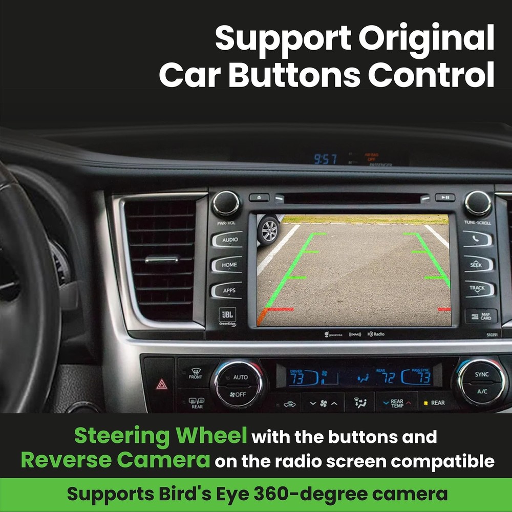 Wireless/Wired Adapter for CarPlay Android Auto Compatible with Toyota Highla...