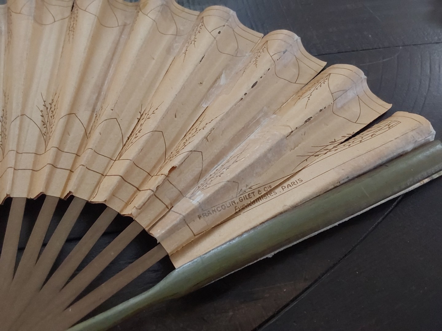 Grand Hotel Paris France 1890s Folding Hand Fan