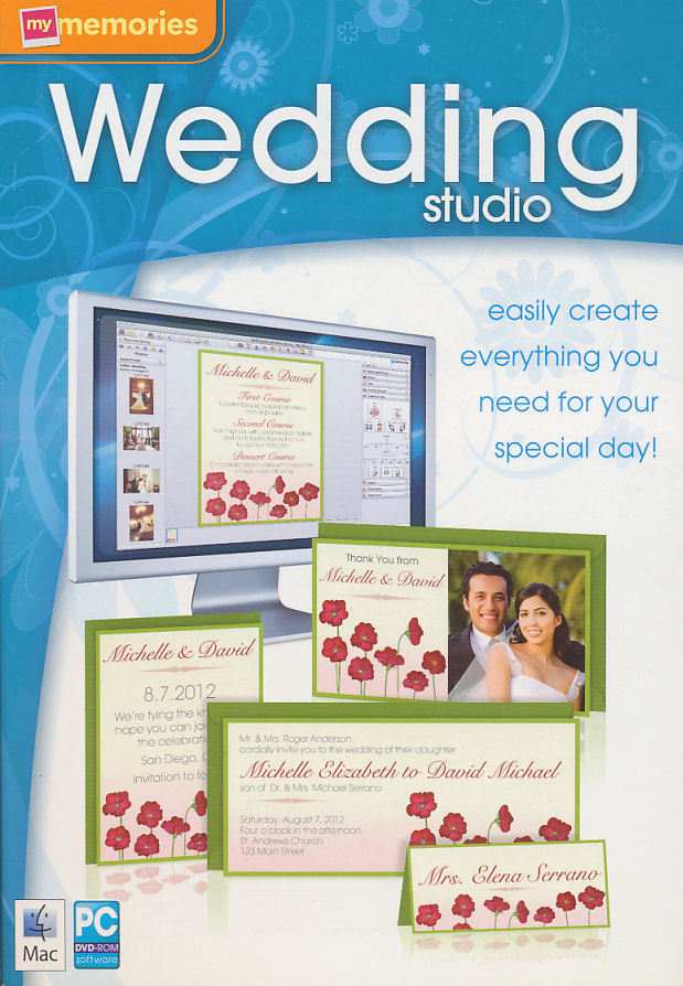 WEDDING STUDIO Design Software for MAC Windows - Stationary Invitations etc. NEW