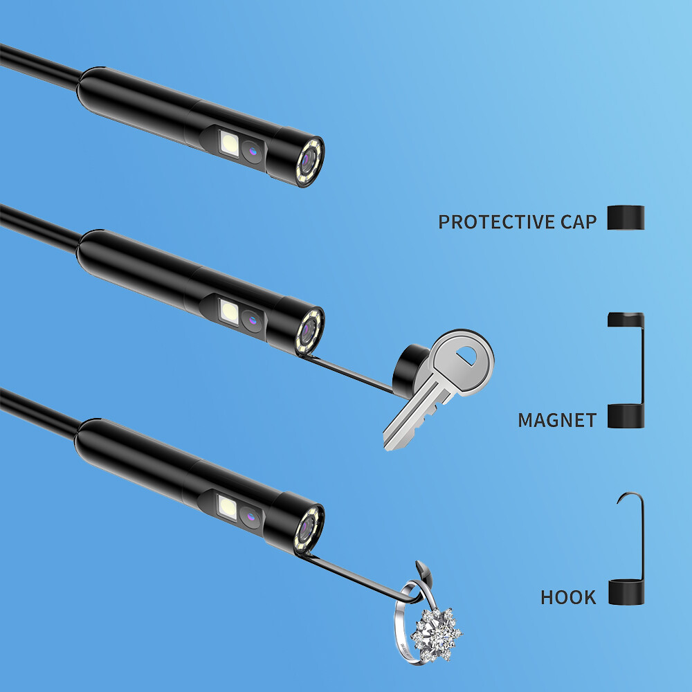 1920P Dual Lens Snake Inspection Borescope Type C iPhone Endoscope Scope Camera