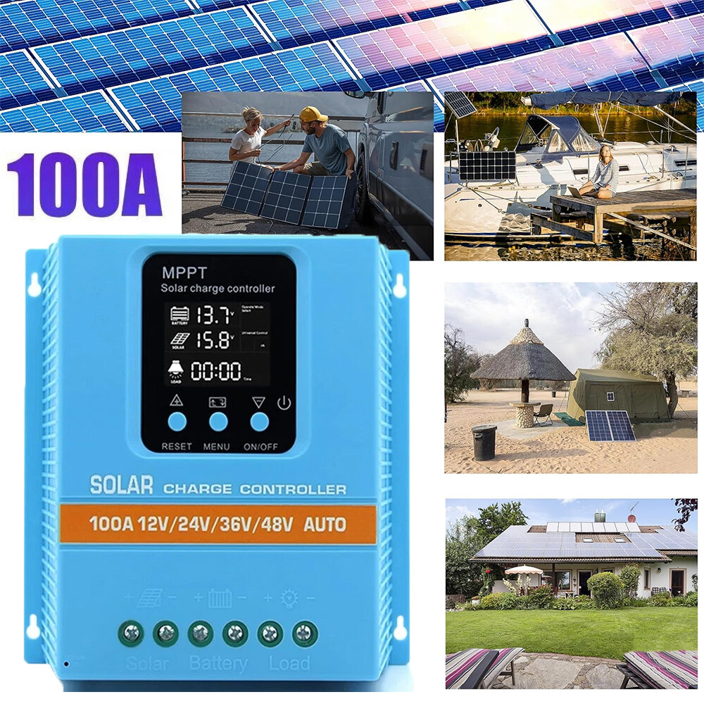 4800W 100A MPPT Solar Charge Controller 12V/24V/36V/48V Battery PV Regulator NEW