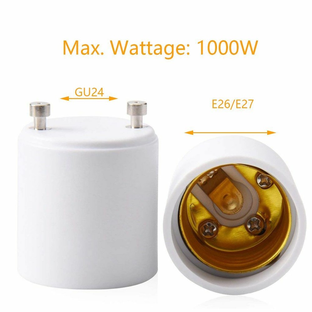 GU24 To E26 E27 Screw LED Light Lamp Bulb Base Adapter Socket Converter Adaptor
