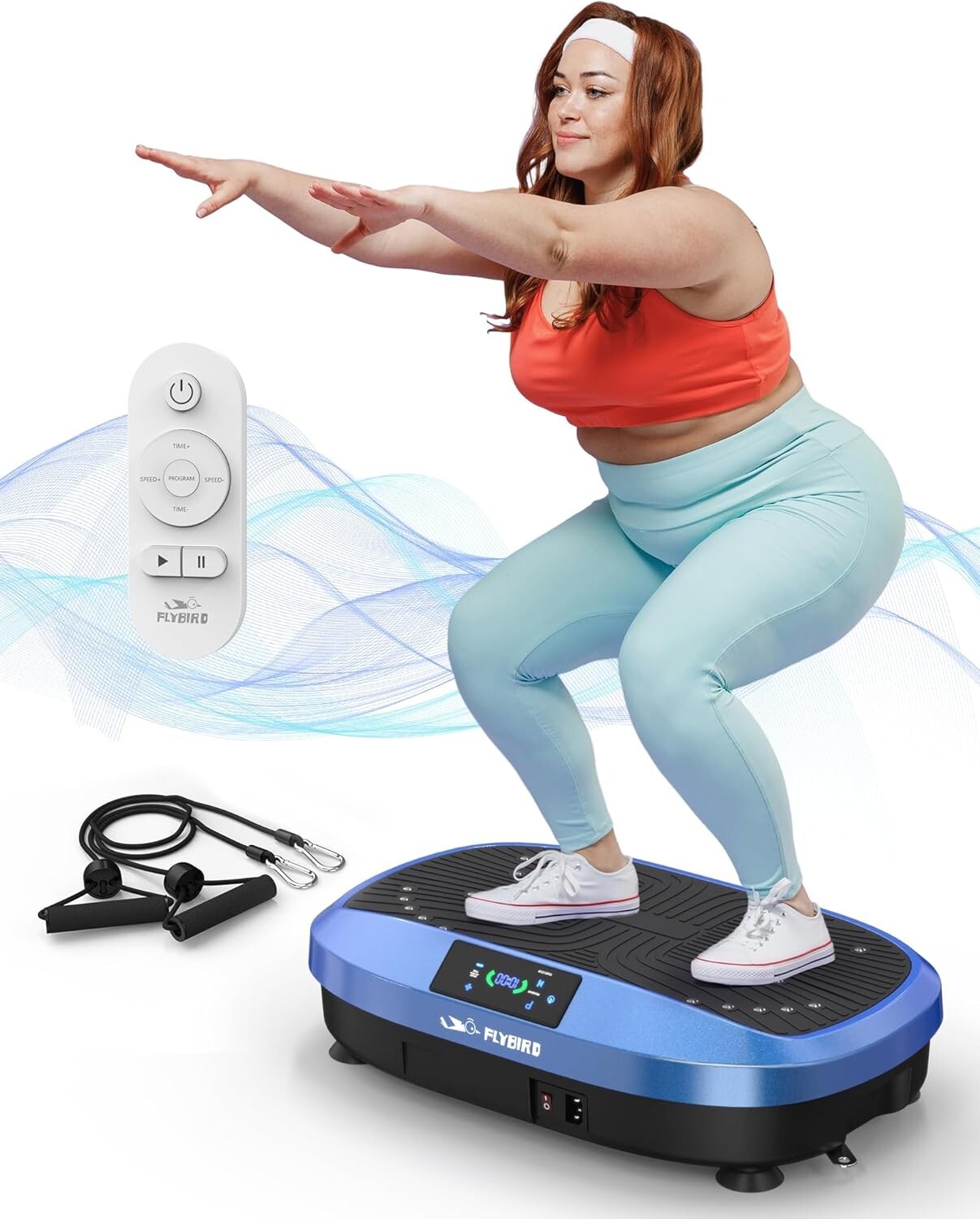 Vibration Plate 4D Oscillation Vibration Platform Whole Body Workout Blue Color