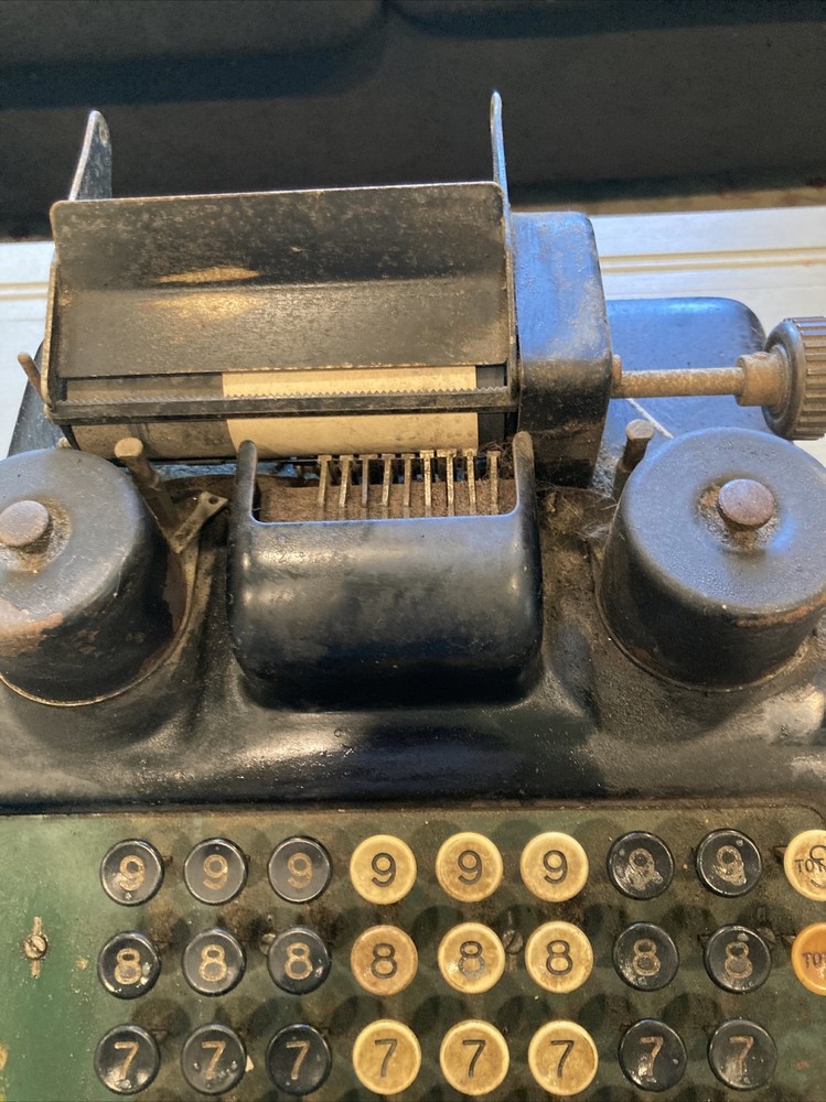 Antique Burroughs Hand Cramked Adding Machine