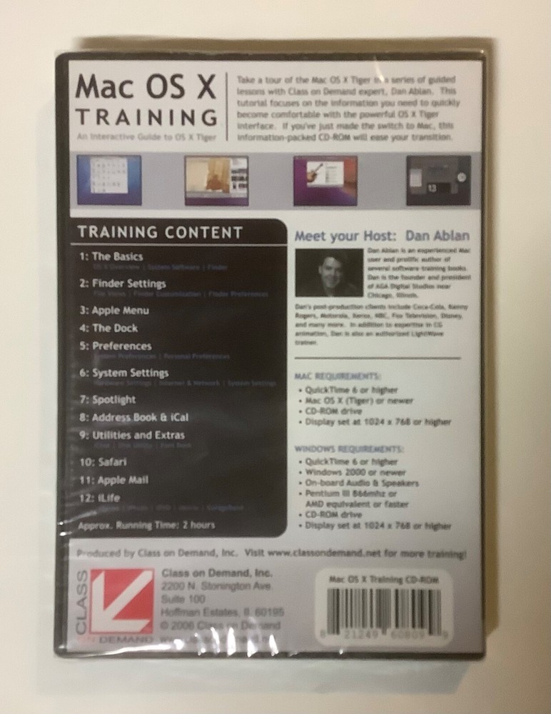 Mac OS X -Tiger Training An Interactive Guide-Not for Resale CD-ROM, 2006-SEALED