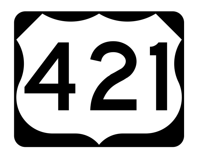 US Route 421 Sticker Decal
