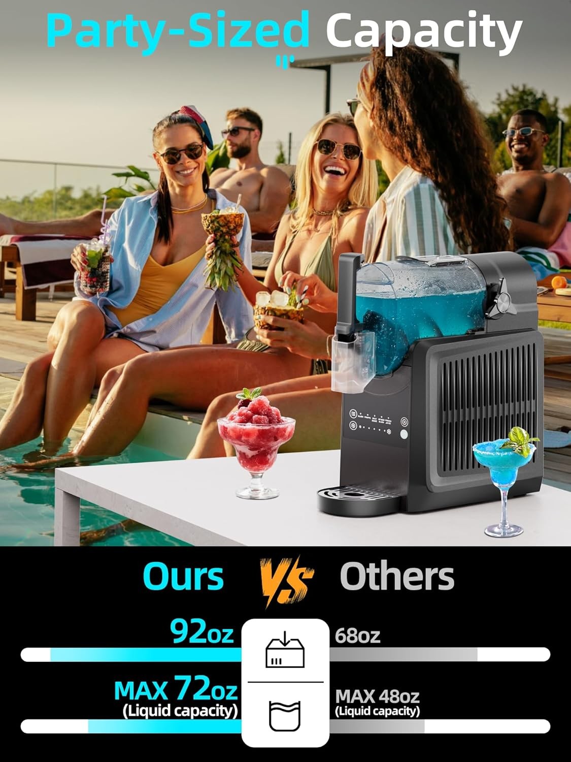 VNN Commercial Slushie Machine, Margarita Wine Frappe Slush Frozen Drink Machine