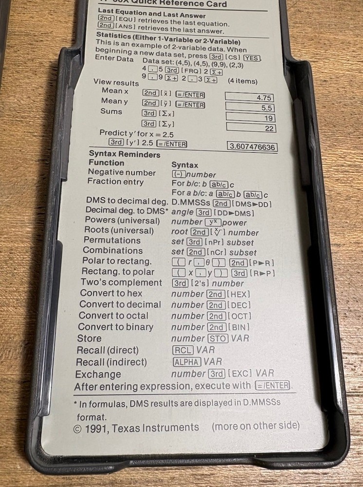 Vintage Texas Instruments TI-60X Sci/Prog Calculator