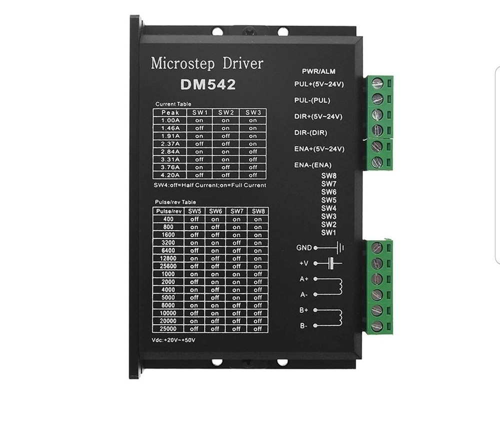 CNC Digital Microstep Driver DM542 - 2-Phase Digital Stepper Motor Controller...