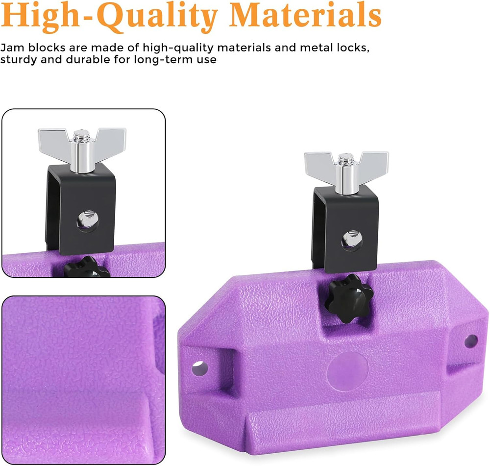 RANMIG Jam Block Medium Pitch Jam Block Percussion 5.9" Jam Blocks Plastic Latin