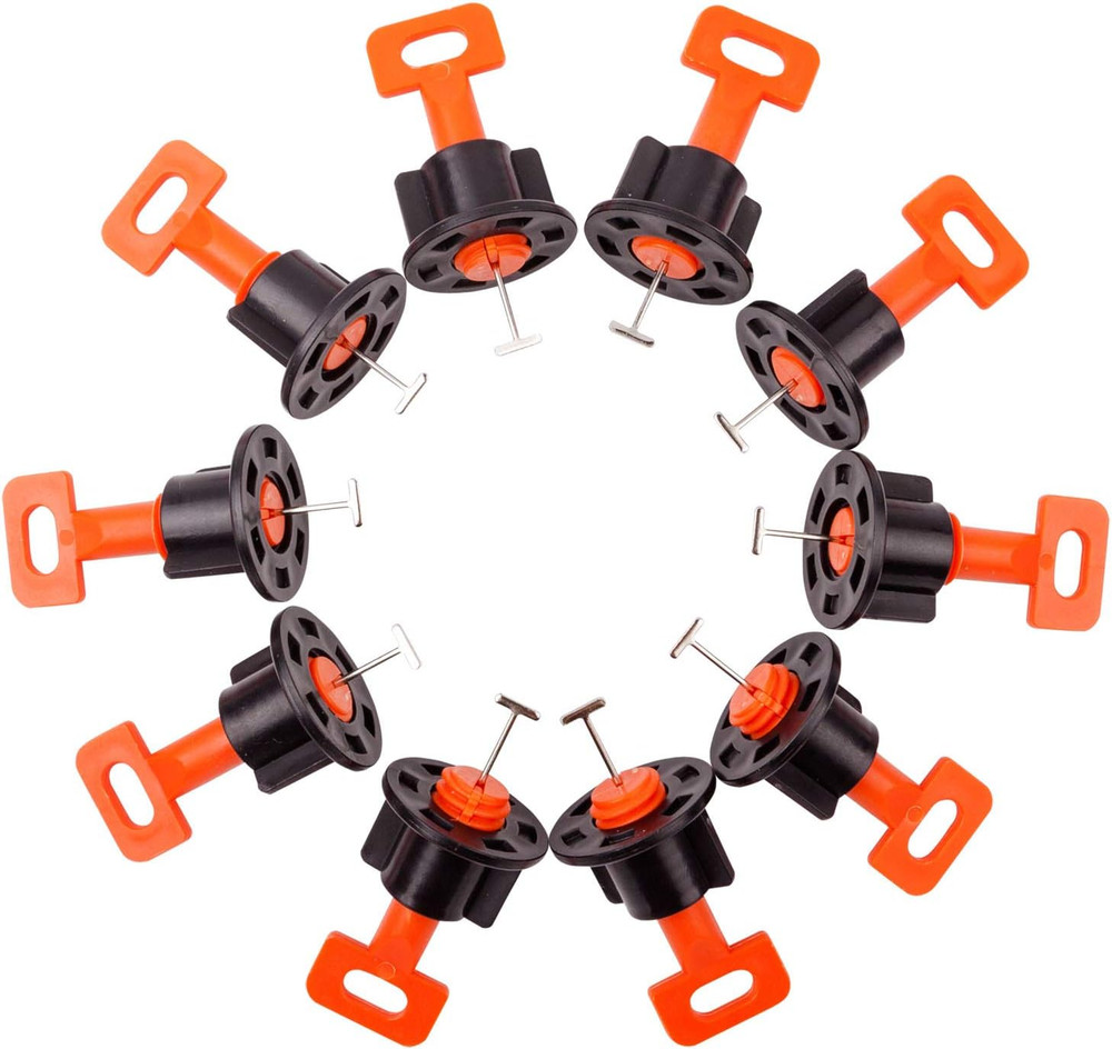 Tile Leveling System Kit with 100Pcs Tile Leveler & 2 Special Wrenches & 500Pcs