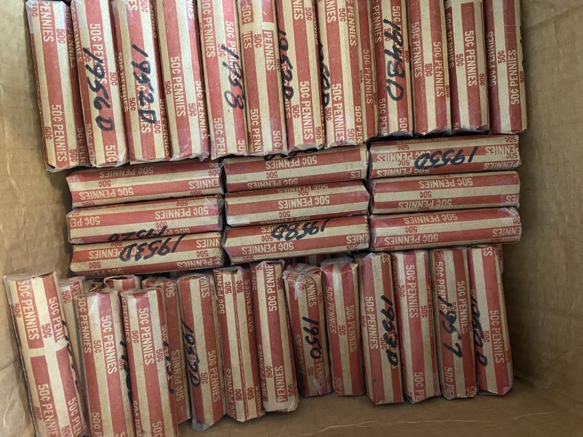 Lot of (10 rolls) Lincoln Wheat Cent Rolls 1940-1958