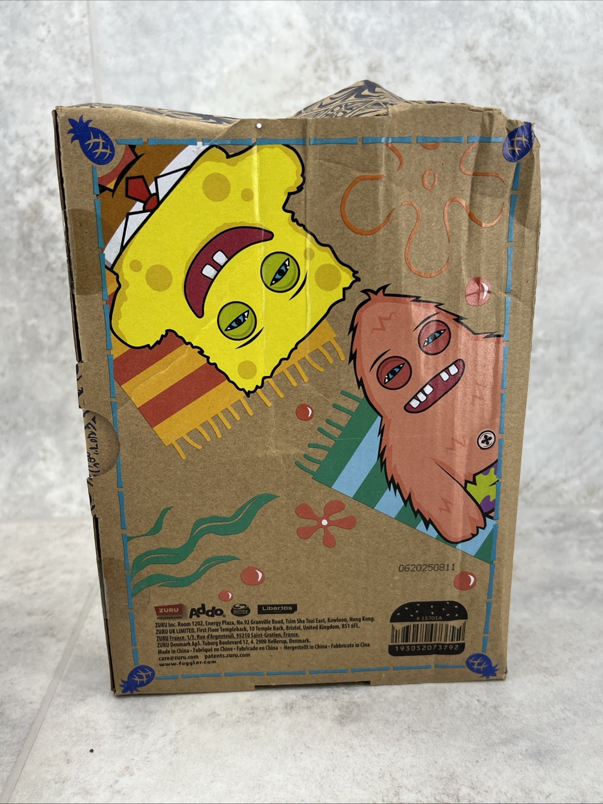 Fuggler Spongebob Squarepants 9" Plush - Spongebob- New- Damaged Box See Pics