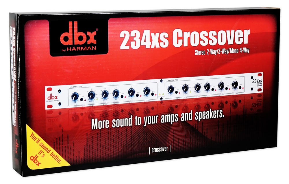 DBX 234XS Rack Mount Stereo 2/3/4-Way Crossover Pro Audio Sound Processor+Cables