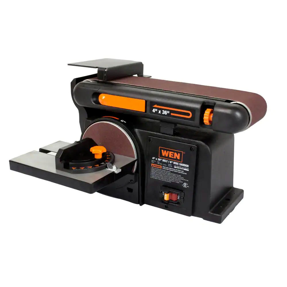 Belt And Disc Sander Corded Workshop Bench Sanding Machine With Cast Iron Base