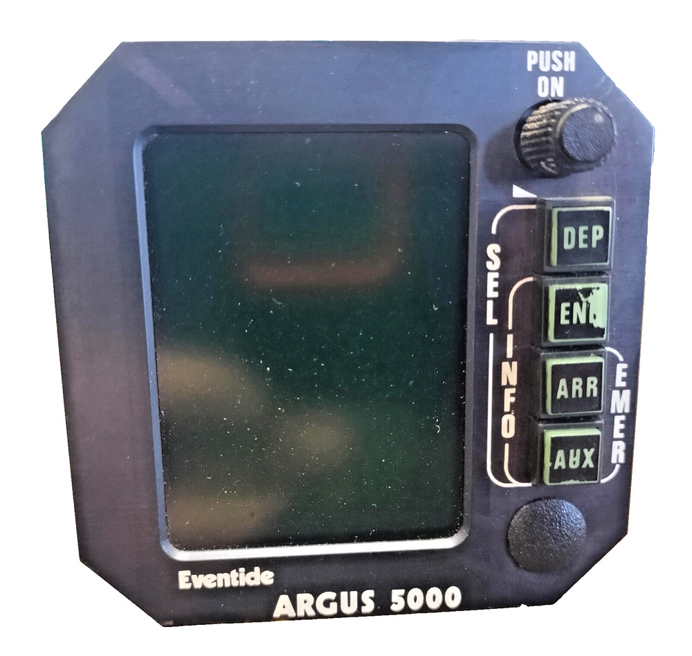 Eventide Argus 5000 Moving Map Display, Model 5000-10-00, w/ Mounting Tray