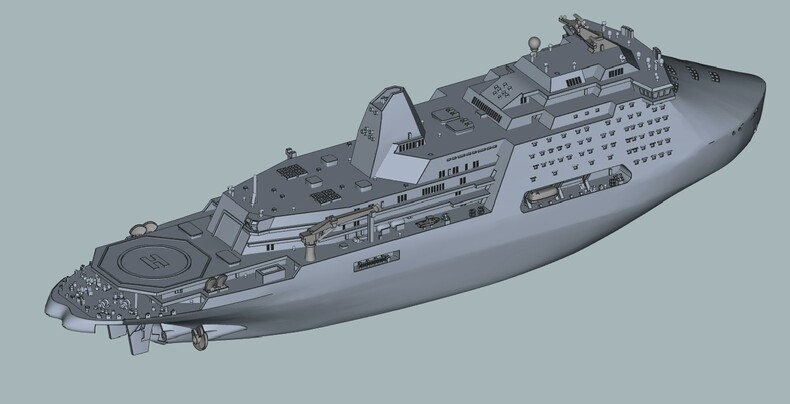1/ 700 Leader-class nuclear-powered icebreaker Unpainted