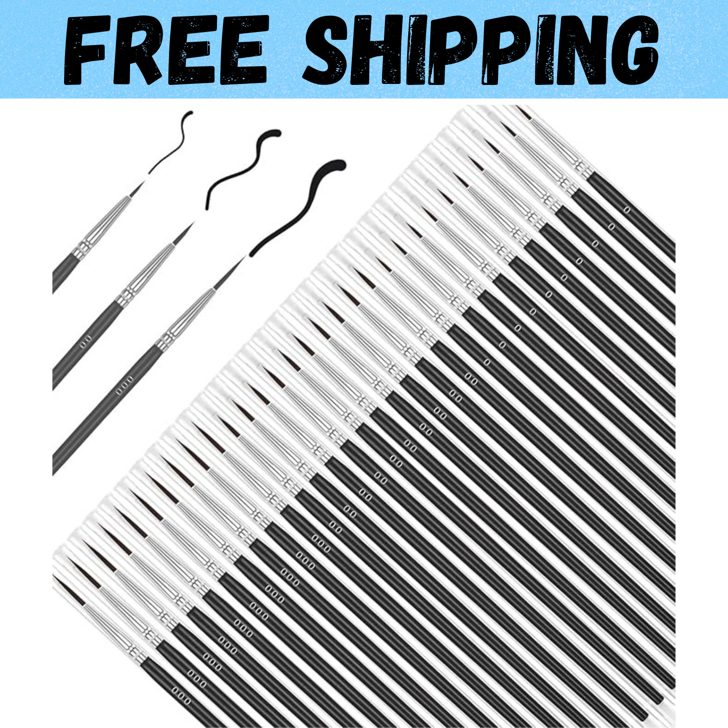 30 Pcs Miniature Tiny Detail Paint Brushes Fine Tips Mini Artist Liner Brush