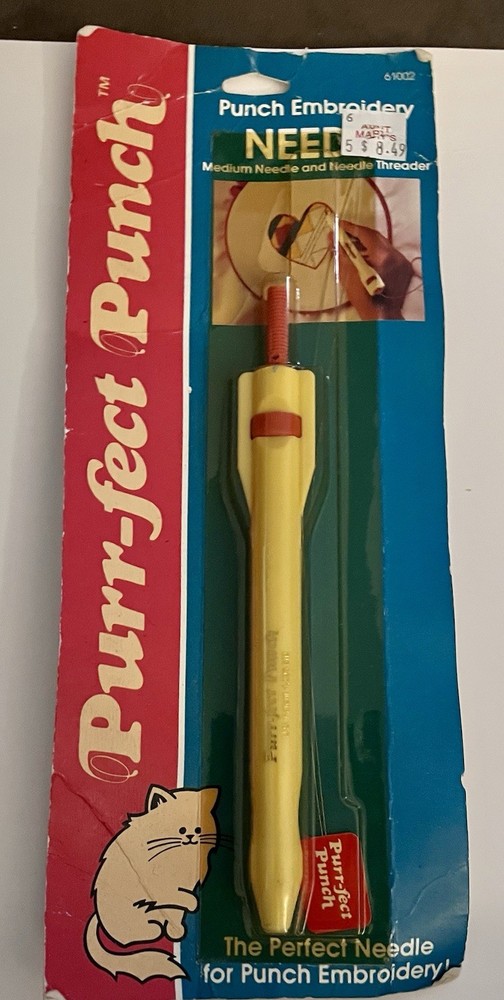 VTG 3 Purr-fect Punch USA Russian Punchneedle Loop Embroidery Tools & Threader