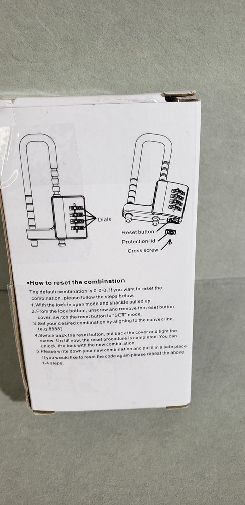 Heavy Duty U shaped 4 Digits Lock