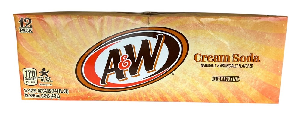 A&W Cream Soda 12 Pack