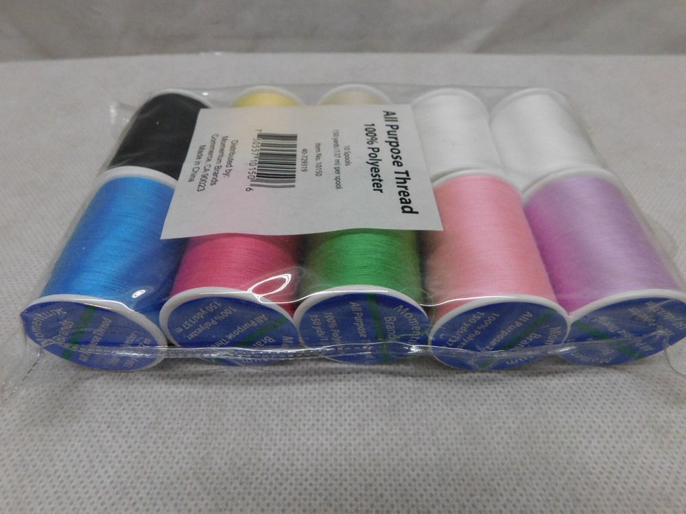 Spools All Purpose Thread Assorted Colors 10 Pack