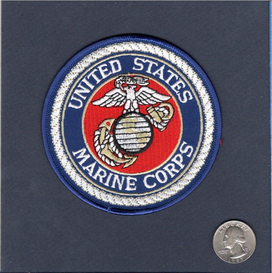 USMC US MARINE CORPS Veteran Globe & Anchor Squadron Unit Jacket 4" Patch RB