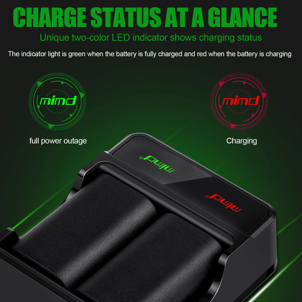 For Xbox One/One X/One S Elite Controller Battery Charging Dock Station+2Battery