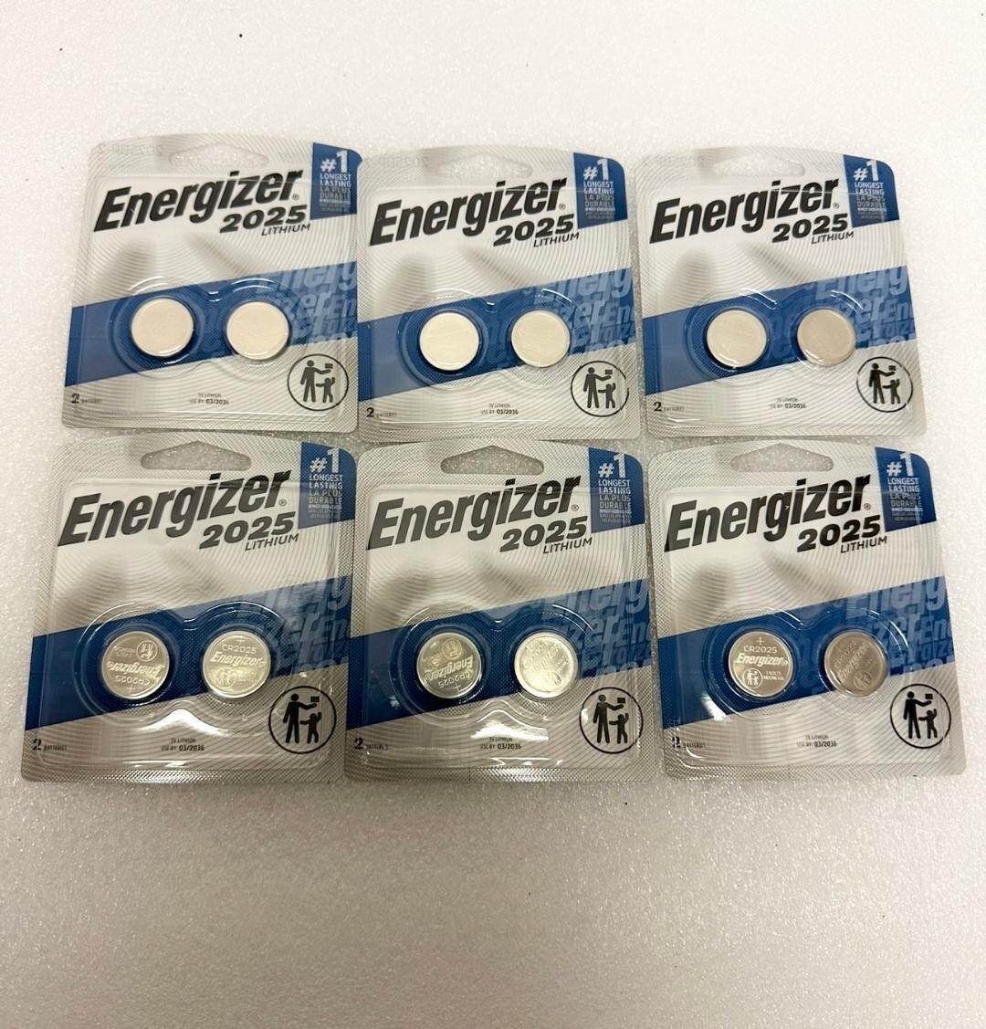 Energizer CR2025 3V Lithium Coin Battery 12-Count 2025 BP