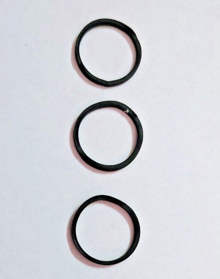 Three (15mm x 1.2mm) Square Audio/Video Belts for CD/DVD/MD/DAT/Cassette