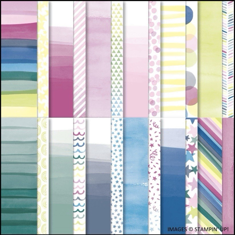 BRIGHT & BEAUTIFUL Designer Series Paper DSP Stampin Up 48 Sheets 6x6  2508