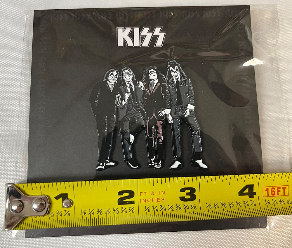 KISS Dressed To Kill Pin Set LP Artwork 50th Anniversary Metallic Pins Ace NEW