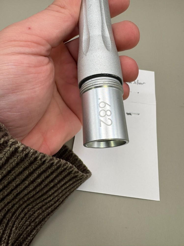 Empire PB Paintball Barrel Back-Satin Silver 682 Bore AC Thread