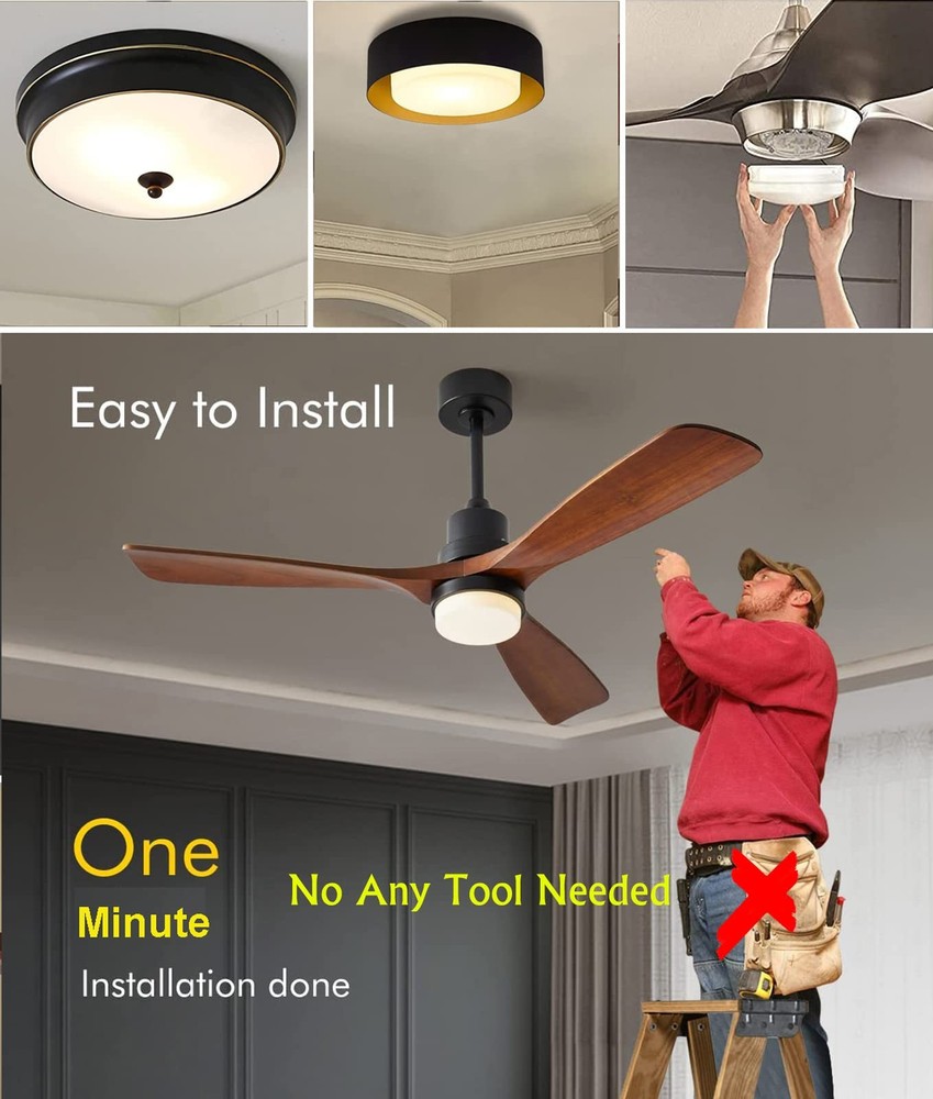 OLYMSTAR 36W LED Light Kit Panel for Ceiling Fan Flush 7" in Diameter, Clear