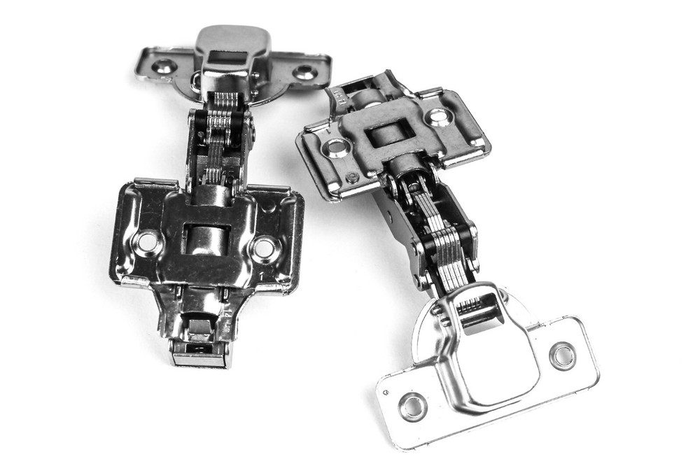 -30 Deg Negative Angle Soft Close Full Overlay Frameless Cabinet Door Hinges (2)