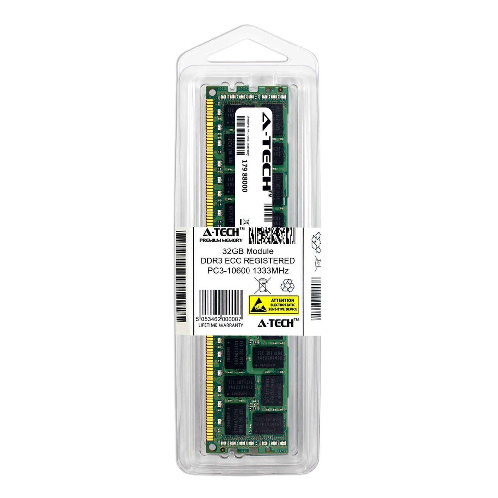 32GB PC3-10600 ECC RDIMM (Samsung M393B4G70DM0-YH9 Equivalent) Server Memory RAM