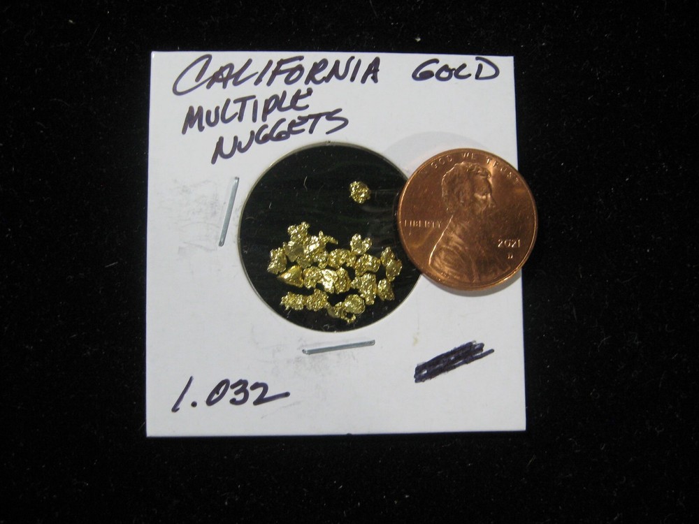CALIFORNIA GOLD 1.032 GRAMS MULTIPLE NUGGETS VERY HIGH PURITY