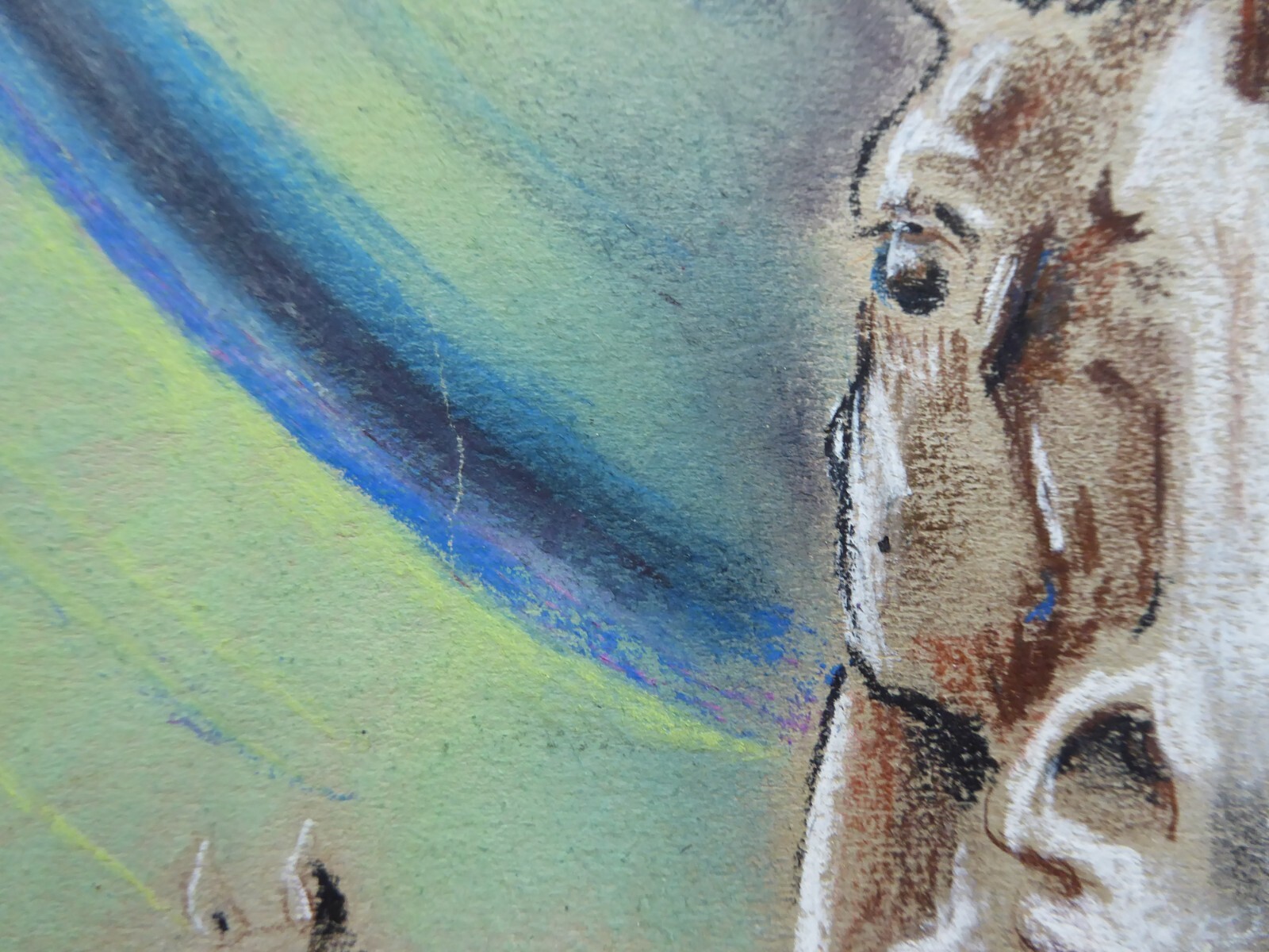 Laura Peratoner Pastel Horses Italy Switzerland Original #104