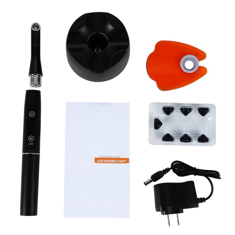 Dental Wireless LED Curing Light 1 Second Curing 2500mW/cm² with 7 Curing Lens