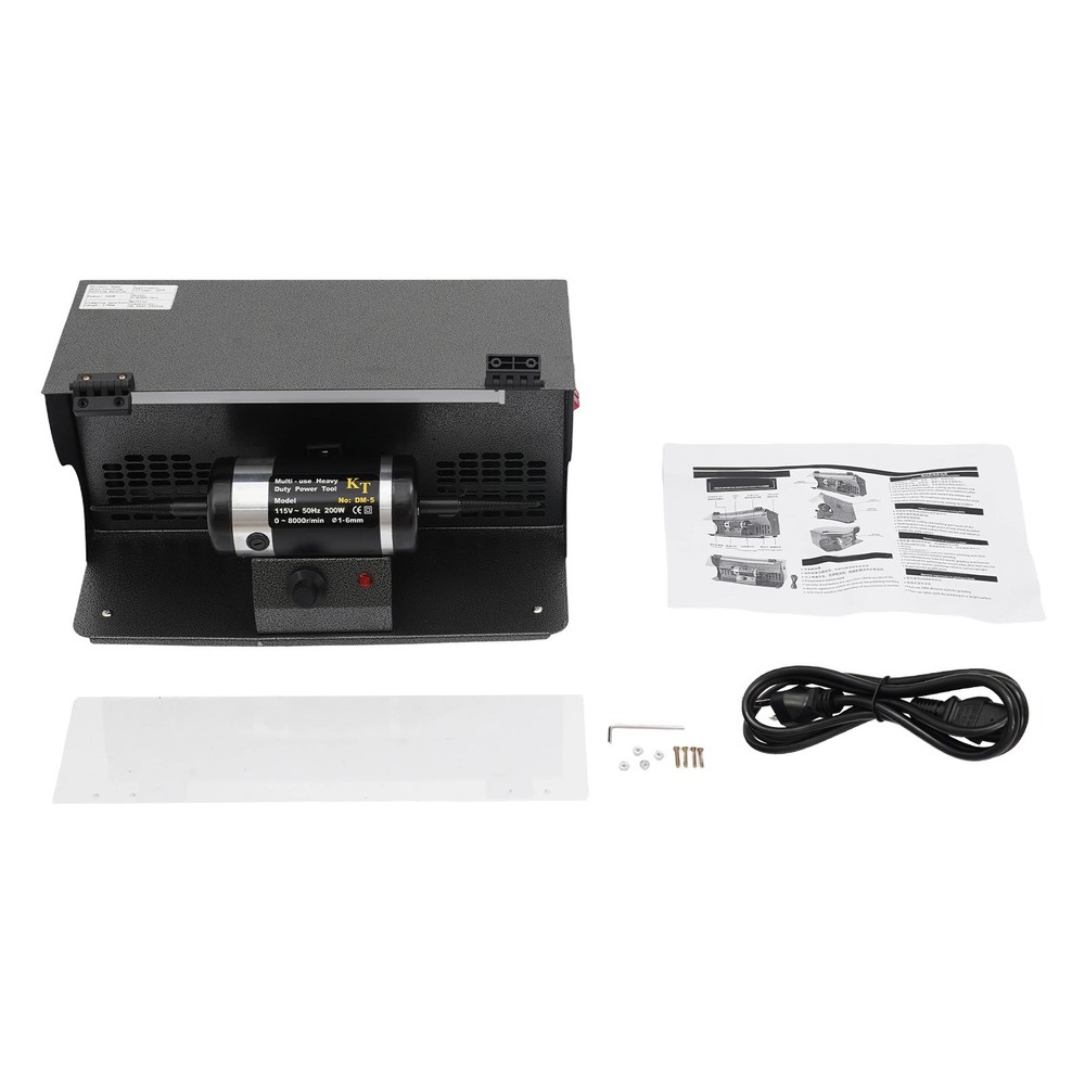 Variable Speed Bench Polishing Machine W/Dust Collector, Polishing Grinder